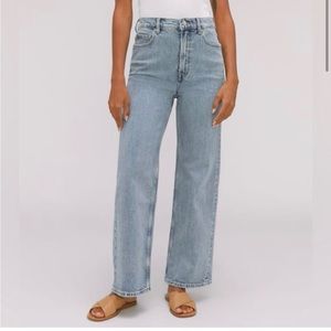 Everlane The Way-High Sailor Wide Leg Jean Salt Water NWT